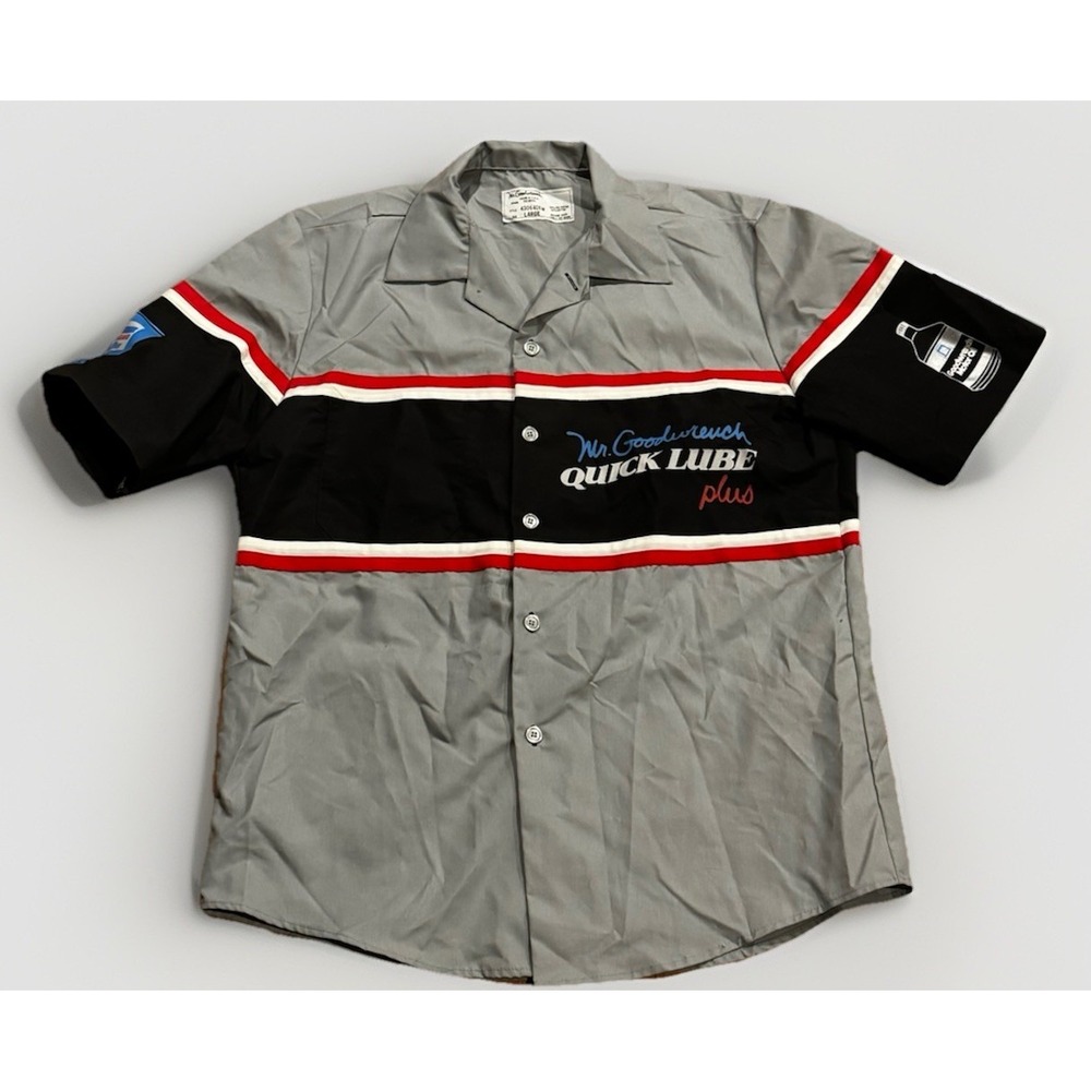 Vintage Dale Earnhardt Mr Goodwrench Nascar Pit Crew Team Mechanic Shirt L Rare